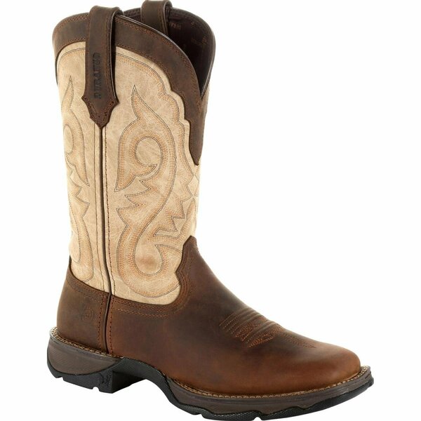 Durango Lady Rebel by Women's Brown Western Boot, BARK BROWN/TAUPE, M, Size 9 DRD0332